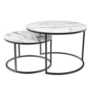 Набор из 2 журнальных столов Bradex Home Tango RF 0601 белый мрамор