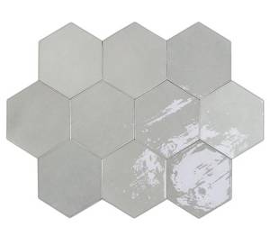 Керамическая плитка WOW Zellige Hexa 122079 Grey 10.8x12.4