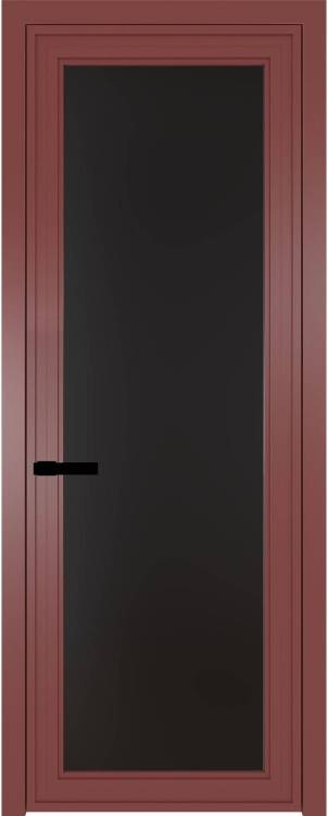 Межкомнатная дверь Profil Doors 1 AGP цвет профиля Красный антрацит, стекло безопасное 6 мм монохром черный 600x2000