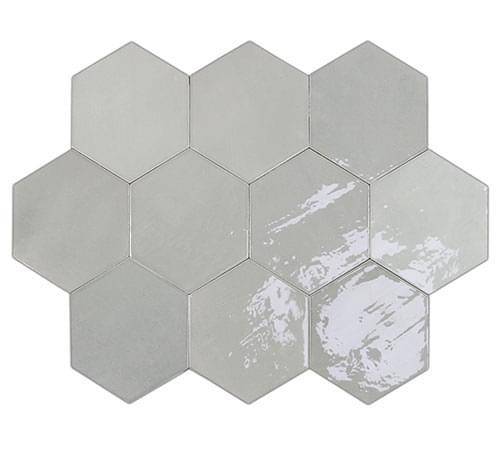 Керамическая плитка WOW Zellige Hexa 122079 Grey 10.8x12.4