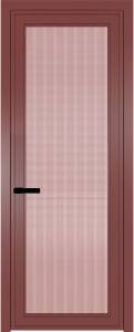 Межкомнатная дверь Profil Doors 1 AGP цвет профиля Красный антрацит, стекло безопасное 6 мм мору розовое 600x2000