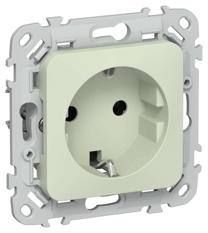 Розетка 1-местная с заземлением IEK Flite FI-R11-16-K92 панг