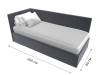 Кровать Лига Диванов Лига-039 122081L серый левая 90x200 фото 9