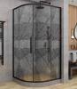 Душевой уголок AvaCan HB100 профиль черный, стекло тонированное, 100x100x195
