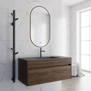 Тумба с раковиной Vincea Chiara 1000 1 выкатной ящик, C.Oak, раковина серая