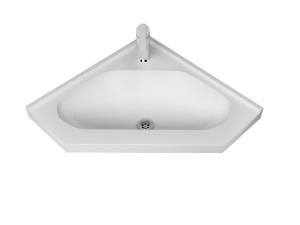 Раковина Stella Polar Сапфира SP-00001893 угловая, белая, 40 см