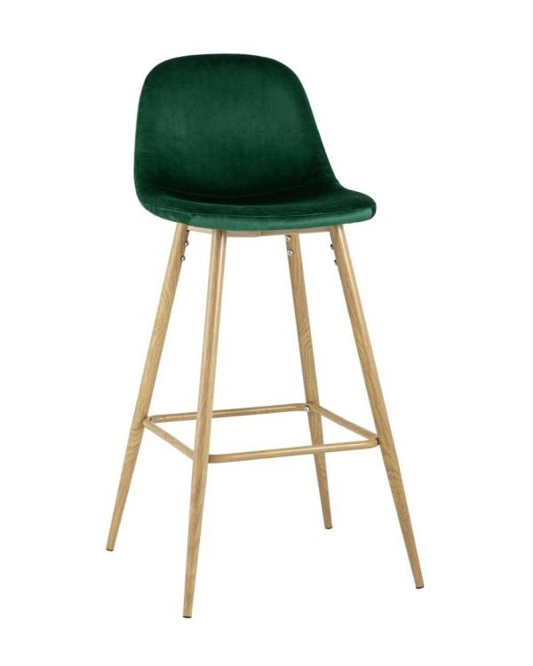 Стул барный Stool Group Валенсия BC-91003C green HLR-56 DUAL зеленый, ножки цвет дерево