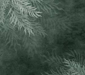 3D Фотообои Artegrafico «Листья на бетоне в изумрудном цвете» EMD-003 песок