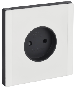 Розетка 1-местная с защитными шторками IEK Forte&Piano FP-R13-10-M-K01 белый