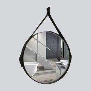 Зеркало Vincea VLM-2N700 71x71 на кожаном ремне, черный