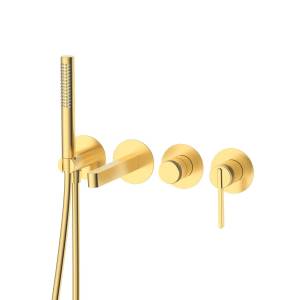 Смеситель для ванны с душем DQ Bonn DA1704807 встраиваемый, золото матовое