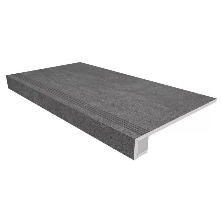 Ступень Ametis by Estima Spectrum 39142 Set/Steptrade/SR06_NS/33x120/Riser/SR06_NS/14,5x120 неполированная с бортиком 33x120 + Подступенок 14.5x120