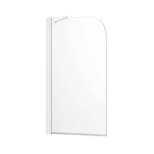 Шторка на ванну Wasserkraft Leine 35P01-80WHITE Fixed профиль белый, стекло прозрачное, 80x140