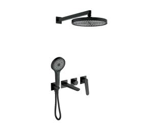 Душевой комплект Bronze de Luxe Icon 3009CB черный матовый