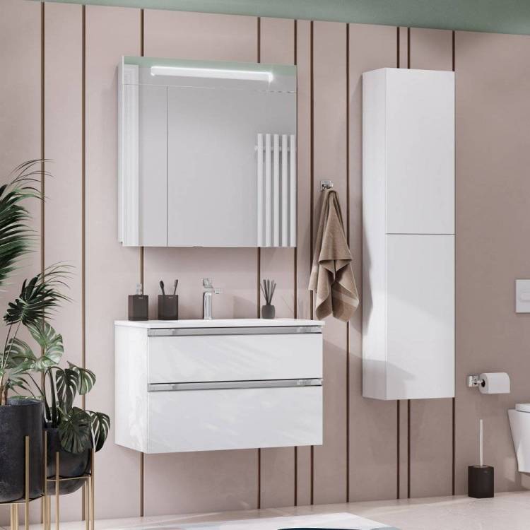 Мебель для ванной Roca The Gap 80, 2 ящика, белый глянец