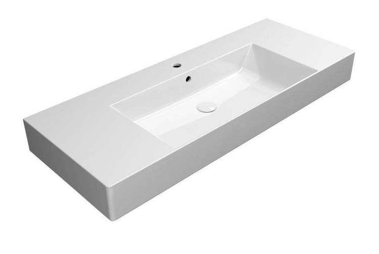 Раковина GSI Kube X 9452111 белый глянцевый, 120x47