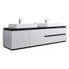 Тумба с раковиной Orans BC-6023-1800 47.5x180x52 белый глянцевый фото 2