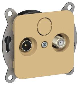 ТВ-розетка TV+SAT проходная IEK Flite FI-AF23-P-K89 шамуа