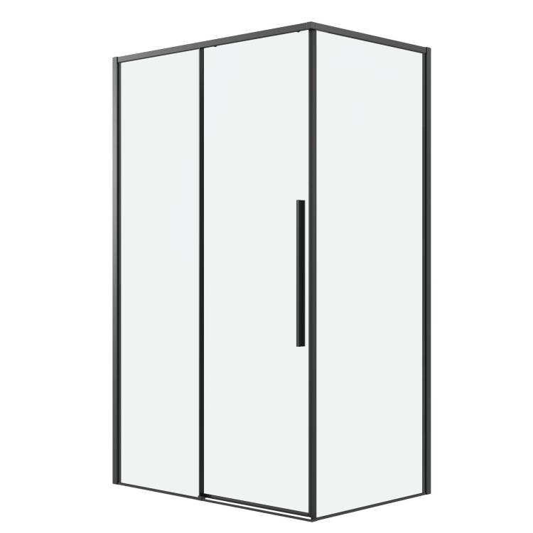 Душевой уголок Grossman Galaxy 120.K33.01.1010.21.00 профиль черный матовый, стекло прозрачное, 100x100x195