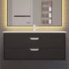Тумба с раковиной Uperwood Modul 393020553 подвесная, матовая, черная, 100 см фото 4
