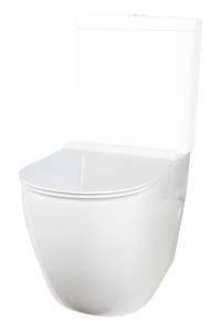 Чаша унитаза Creto Logan L1 1001-004-WF безободковая, белая, с сиденьем