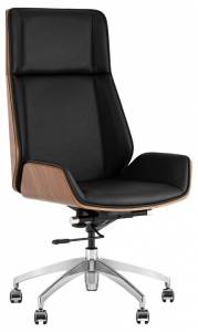 Кресло компьютерное Stool Group TopChairs Crown SN A312 8383-29 walnut back черный