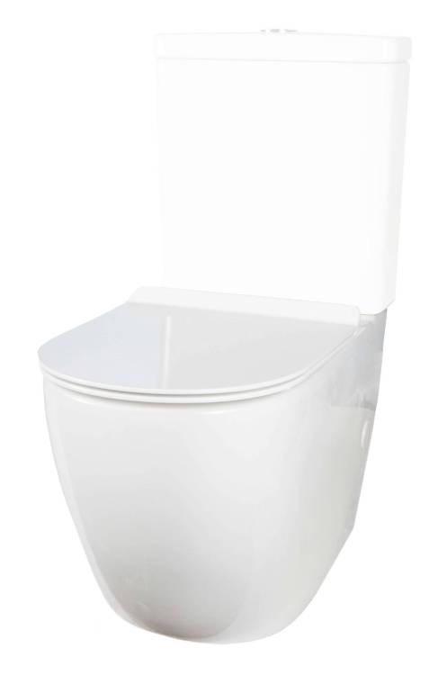 Чаша унитаза Creto Logan L1 1001-004-WF безободковая, белая, с сиденьем