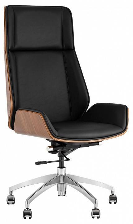 Кресло компьютерное Stool Group TopChairs Crown SN A312 8383-29 walnut back черный