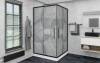 Душевой уголок AvaCan KB80MT профиль черный, стекло матовое, 90x90x195