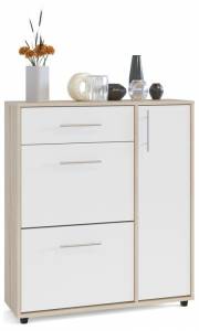 Тумба для обуви Сокол ТП-4 4680212006845, ШОТП4Сб Дуб сонома/белый