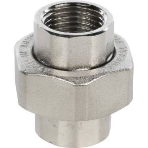 Разъемное соединение Stout никелированное, американка, внутренняя резьба 1, арт. SFT-0034-000001