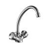Смеситель для кухни Decoroom DR50 DR50028R двуручный с высоким повортным изливом Хром