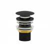 Донный клапан для раковины Wonzon & Woghand WW-88SS01-MB с переливом, черный матовый