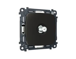 Комплект механизма TV розетки SAT Ambrella Volt MO MO813050 черный матовый