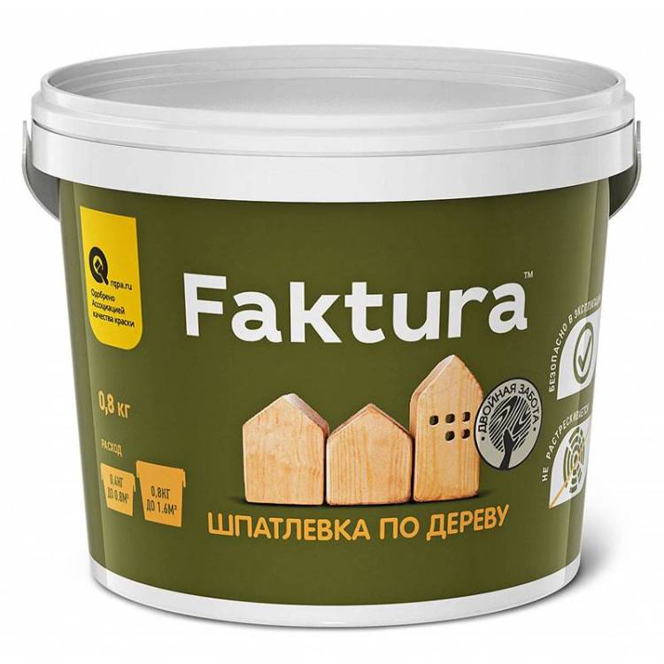 Шпатлевка акриловая по дереву Faktura береза 0.8 кг