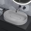 Раковина Uperwood Tanos Quartz RTanosQuartz55J без отверстия для смесителя, жасмин, 55x40 фото 3