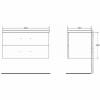 Тумба под раковину Belbagno Aurora AURORA-900-2C-SO-BL 90x45x50 Bianco Lucido подвесная с двумя выкатными ящиками фото 6
