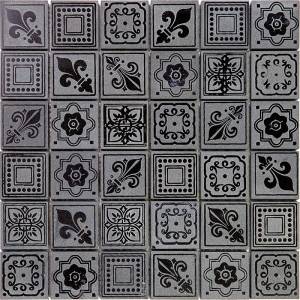 Мозаика Skalini Dynasty DNY-2 Мрамор серый. черный. поверхность микс 30x30