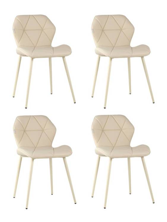 Набор из 4 стульев Stool Group Эдвин AV 407-202-1015(P) X4 кремовый