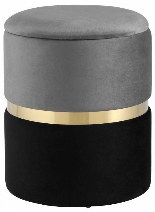Пуф-сундук Stool Group Кэрри 19A060VA-8167-55/70 серо-черный с ящиком