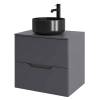 Тумба с раковиной Orange Line Li-60TugMDF+B07-345B графит матовый, 60 см