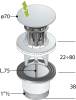 Донный клапан OMP Tea 8334.060.6.XD белый матовый фото 4
