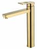 Смеситель для раковины Wonzon & Woghand WW-88239010-BG высокий, брашированное золото