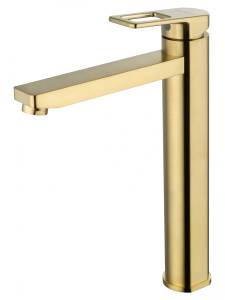 Смеситель для раковины Wonzon & Woghand WW-88239010-BG высокий, брашированное золото