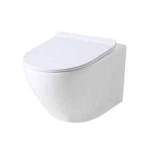 Унитаз подвесной Orange C07-100w безободковый, с крышкой-сиденьем микролифт