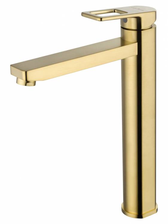 Смеситель для раковины Wonzon & Woghand WW-88239010-BG высокий, брашированное золото