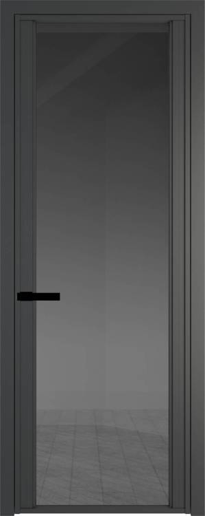 Межкомнатная дверь Profil Doors 2 AGP цвет профиля Серая ночь, стекло безопасное 6 мм тонированное 800x2000