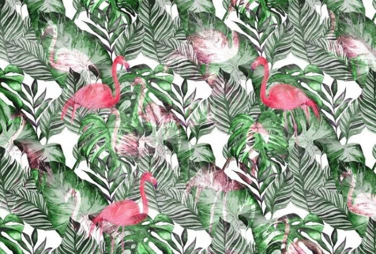 3D Фотообои Artegrafico «Стилизованная композиция с фламинго» TB-033 акварель