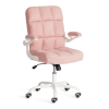 Кресло компьютерное Tetchair Lugano Wh 24334 розовый, ткань teddy