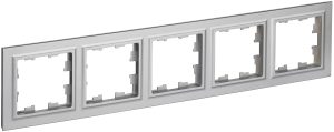 Рамка 5-постовая IEK Brite BR-M52-K47 алюминий